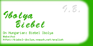 ibolya biebel business card